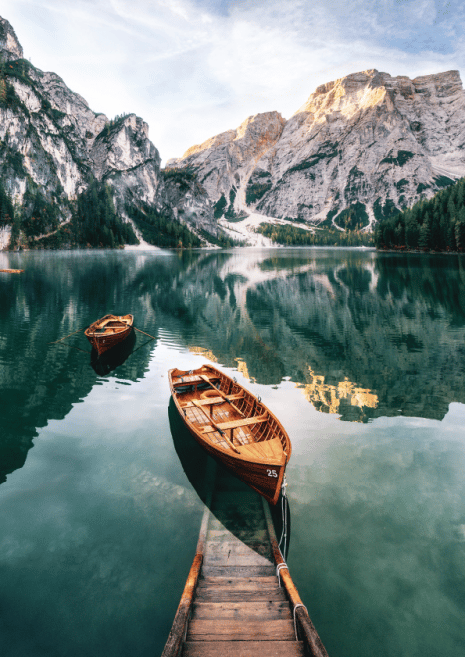 Canoe On A Lake Art Print