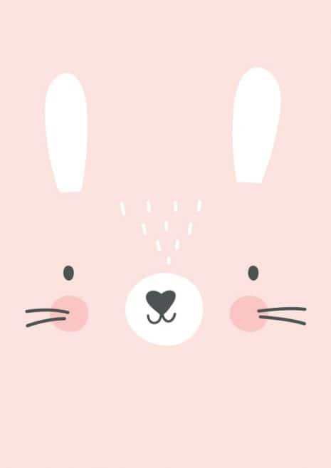 Cute Bunny Portrait Art Print
