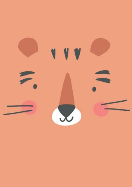 Cute Tiger Portrait Art Print