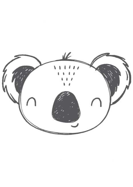 Hand Drawn Koala Print Art Print