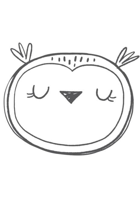 Hand Drawn Owl Art Print