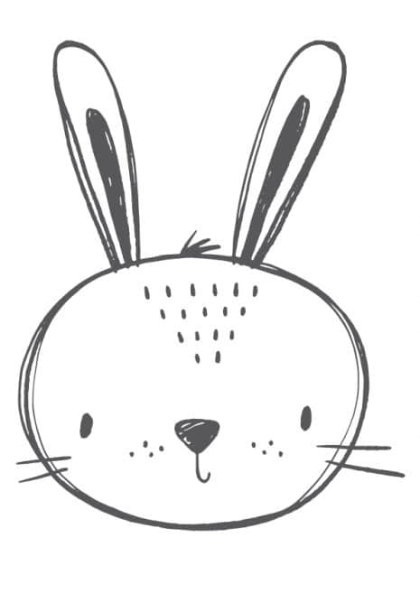 Hand Drawn Rabbit Art Print