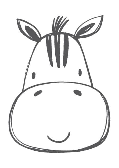 Hand Drawn Zebra Print Art Print