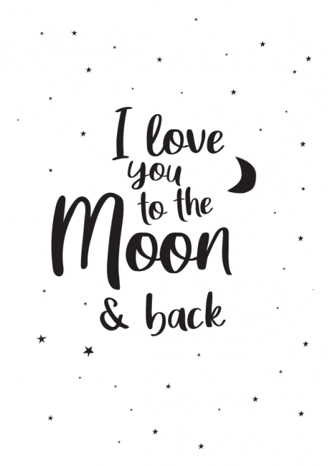 Love Moon Art Print