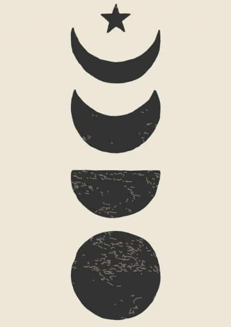 Moon Phases Print 3 Art Print