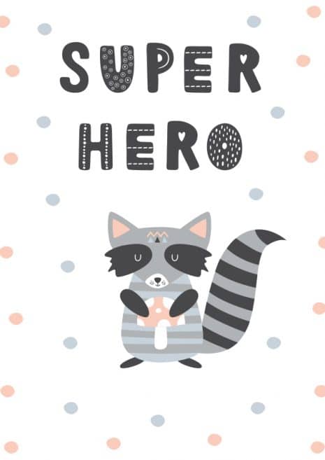 Super Hero Print Art Print